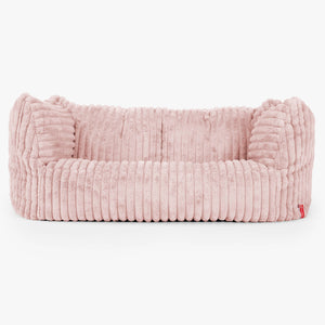 Pouf Divano Ruben - Velluto Felpato Ultra Morbido Rosa Antico