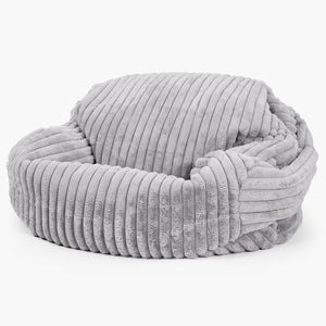 Pouf Divano Sabine - Velluto Felpato Ultra Morbido Grigio
