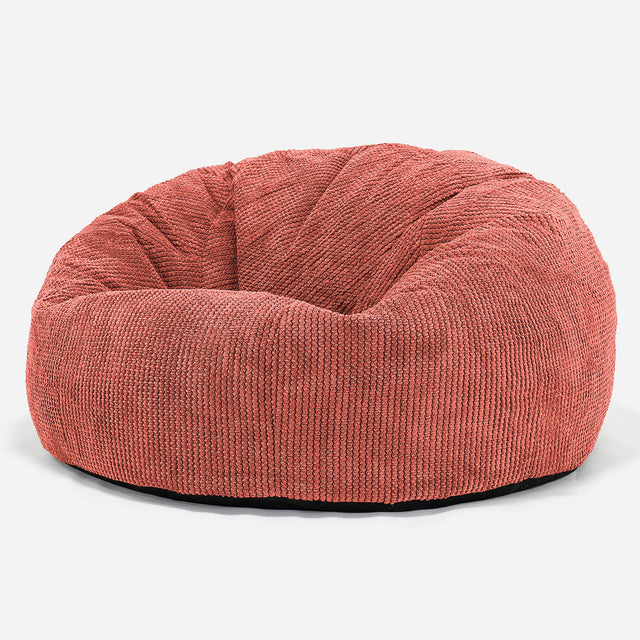 Pouf Divano, Sacco - Pompon Arancione Zucca 01