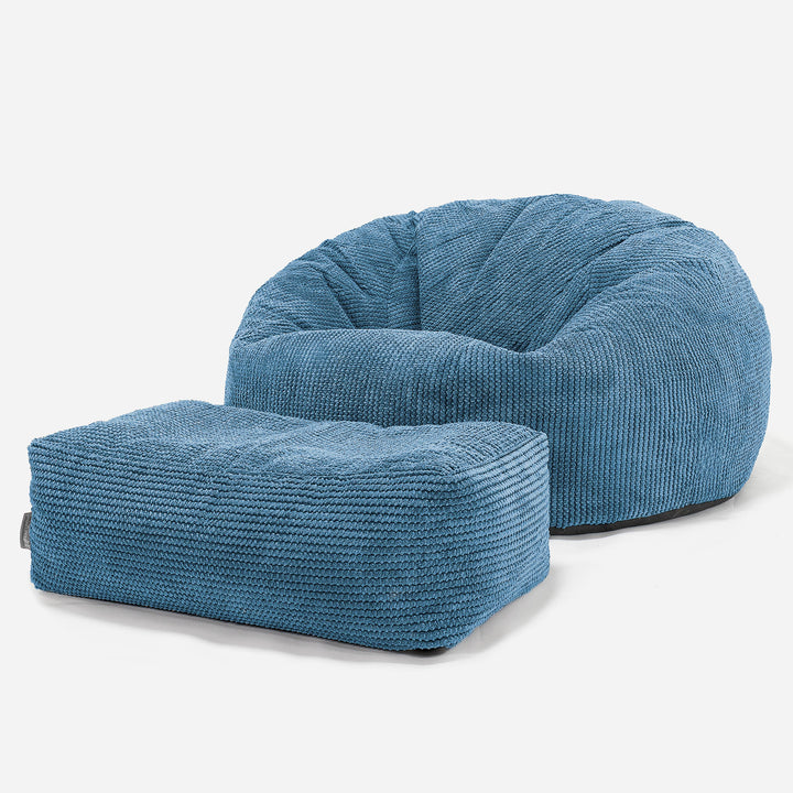 Pouf Divano, Sacco - Pompon Cielo 02