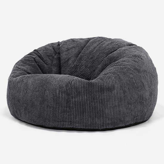 Pouf Divano, Sacco - Pompon Nero 01