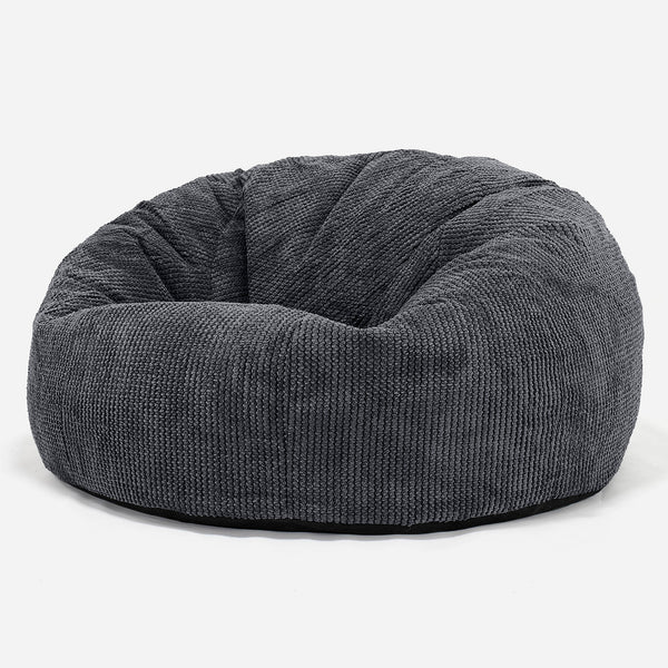 Pouf Divano, Sacco - Pompon Nero 01