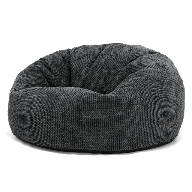 Pouf Divano, Sacco - Pompon Nero 01