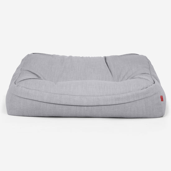 Pouf Divano Sloucher - Effetto Lino Plata 02