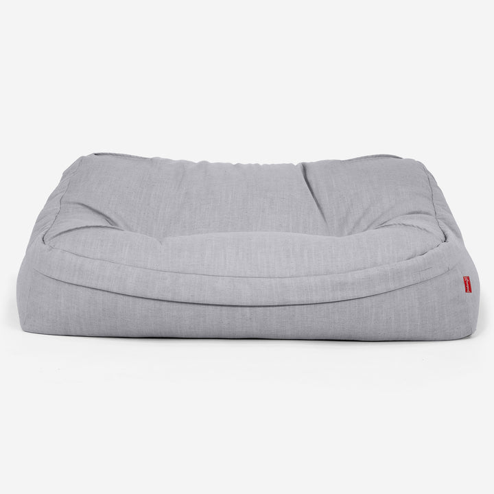 Pouf Divano Sloucher - Effetto Lino Plata 02