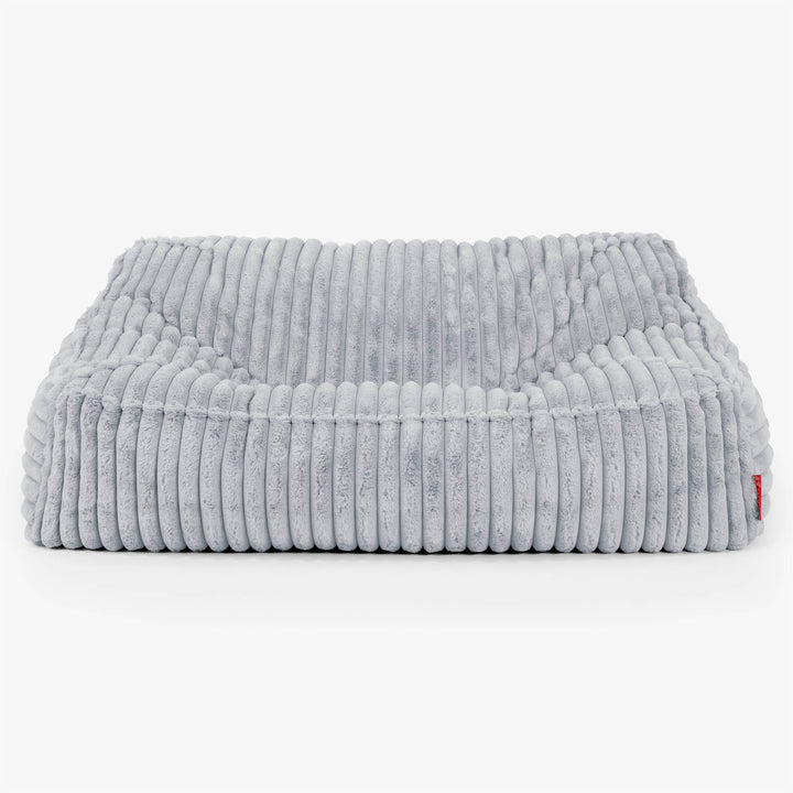 Pouf Divano Sloucher - Velluto Felpato Ultra Morbido Azzurro Uovo di Anatra2