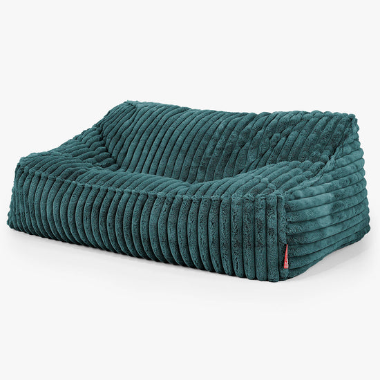 Pouf Divano Sloucher - Velluto Felpato Ultra Morbido Tiglio1