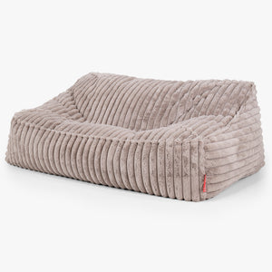 Pouf Divano Sloucher - Velluto Felpato Ultra Morbido Visone