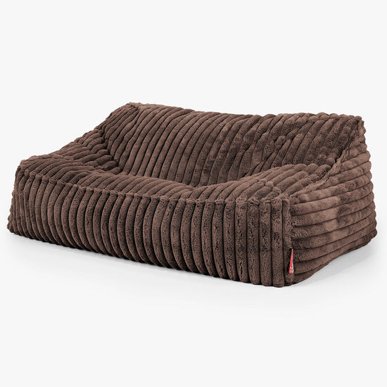 Pouf Divano Sloucher - Velluto Felpato Ultra Morbido Zibellino1