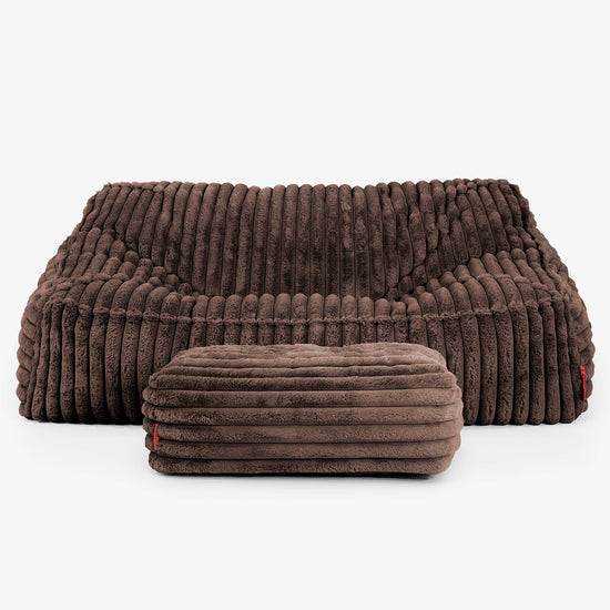 Pouf Divano Sloucher - Velluto Felpato Ultra Morbido Zibellino3