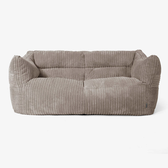 Pouf Divano Victor - Velluto a Coste Grigio Tortora 01