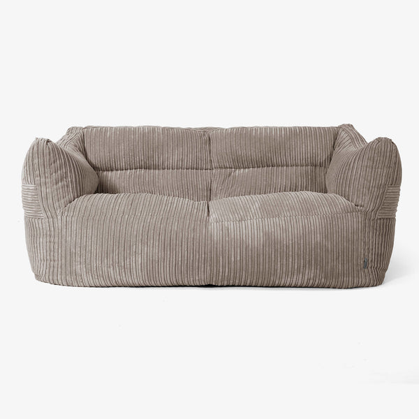 Pouf Divano Victor - Velluto a Coste Grigio Tortora 01