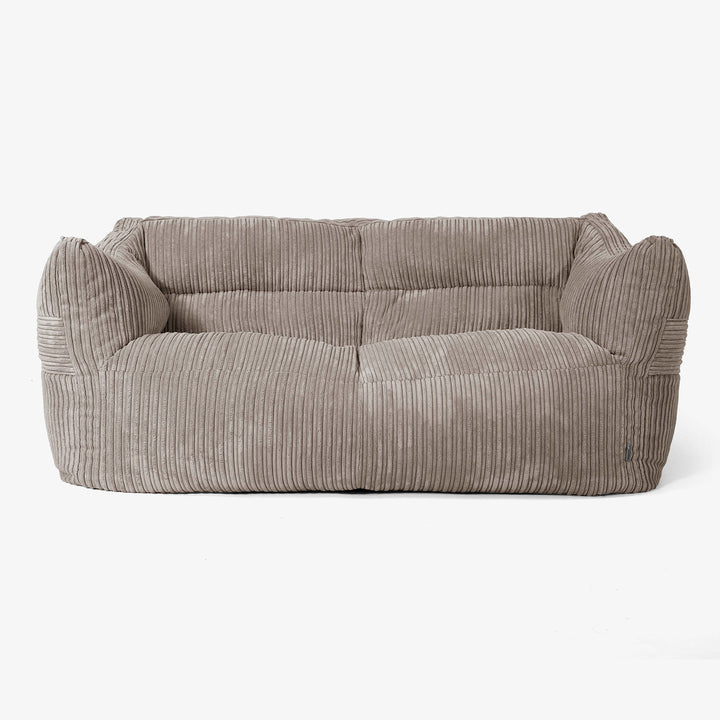 Pouf Divano Victor - Velluto a Coste Grigio Tortora 01