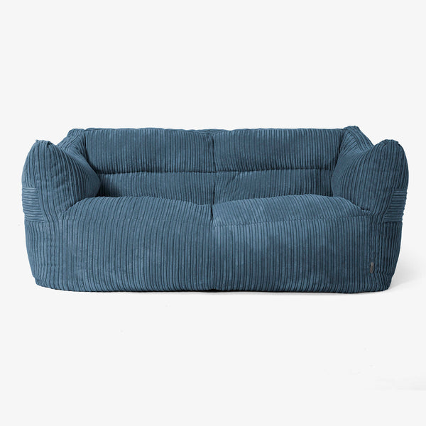 Pouf Divano Victor - Velluto a Coste Navy 01
