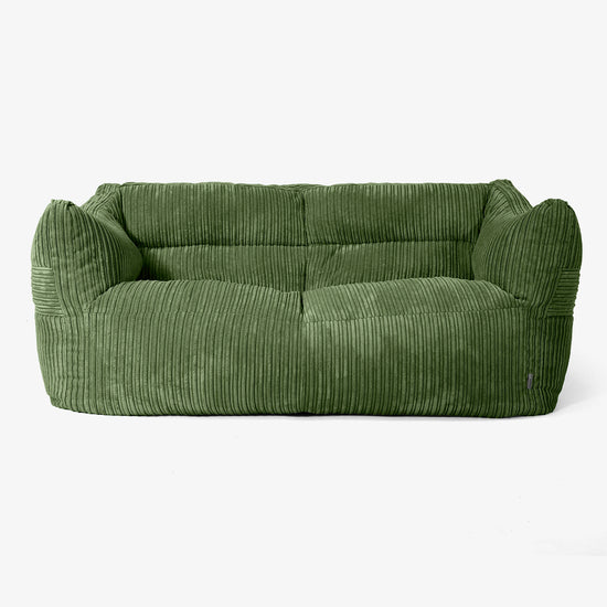 Pouf Divano Victor - Velluto a Coste Verde Foresta 01