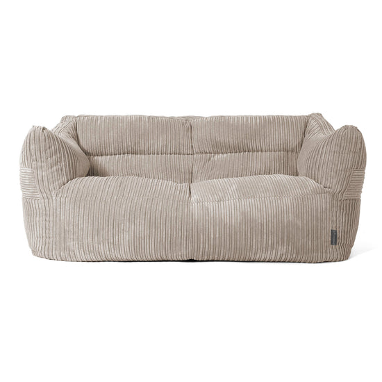 Pouf Divano Victor - Velluto a Coste Visone 01
