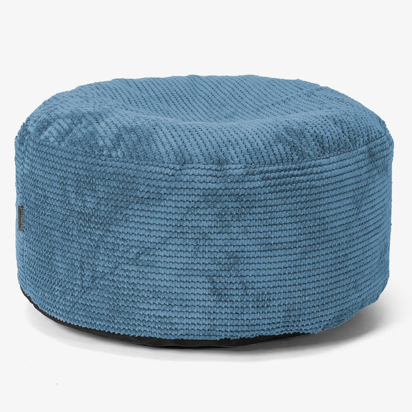 Pouf Ottoman con Vassoio - Pompon Cielo - 01