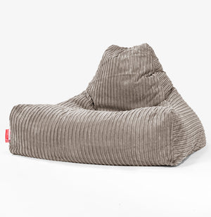 Pouf Poltrona Relax Sacco - Velluto a Coste Grigio Tortora