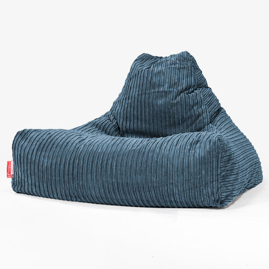 Pouf Poltrona Relax Sacco - Velluto a Coste Navy 01