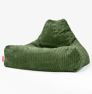 Pouf Poltrona Relax Sacco - Velluto a Coste Verde Foresta