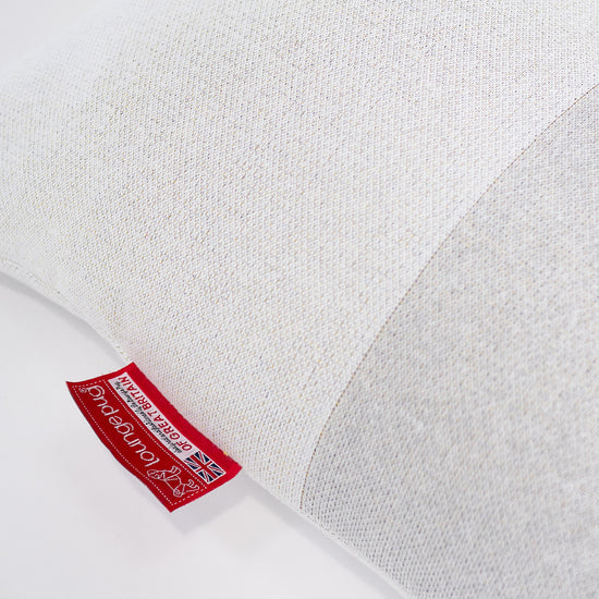 Pouf Poltrona Sacco Relax - Lavorato a Maglia Blocco di Colore Grigio 02