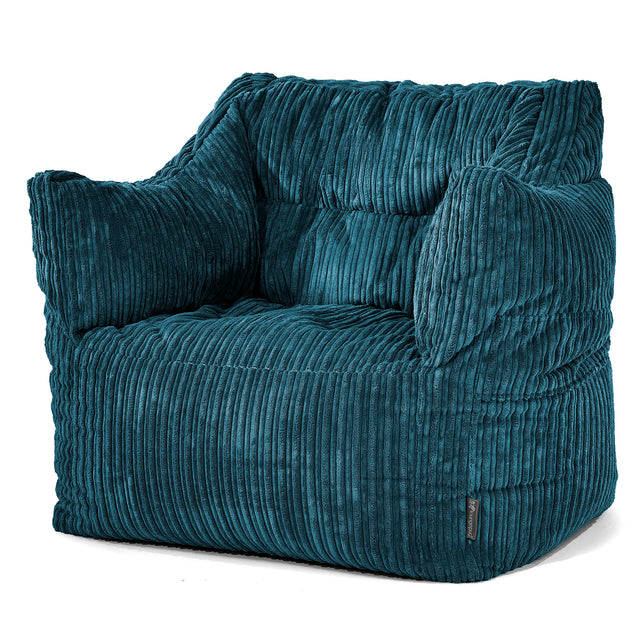 Pouf Poltrona Sacco Victor - Velluto a Coste Tiglio 01