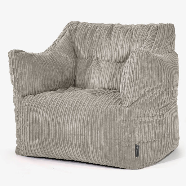 Pouf Poltrona Sacco Victor - Velluto a Coste Visone 01