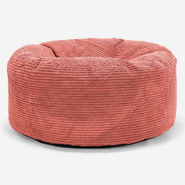 Pouf Rotondo - Pompon Arancione Zucca 01