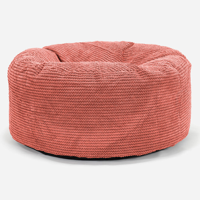 Pouf Rotondo - Pompon Arancione Zucca 01