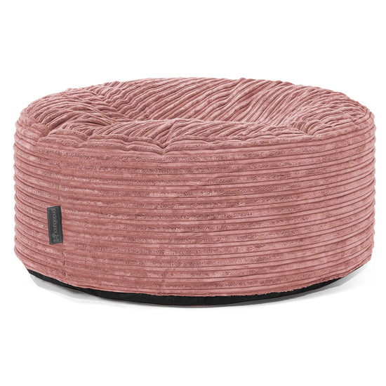 Pouf Rotondo - Velluto a Coste Pesca 01