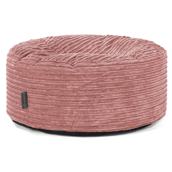 Pouf Rotondo - Velluto a Coste Pesca 01
