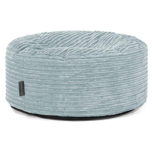 Pouf Rotondo - Velluto a Coste Verde Menta 01
