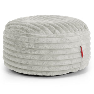 Pouf Rotondo - Velluto Felpato Ultra Morbido Verde Salvia