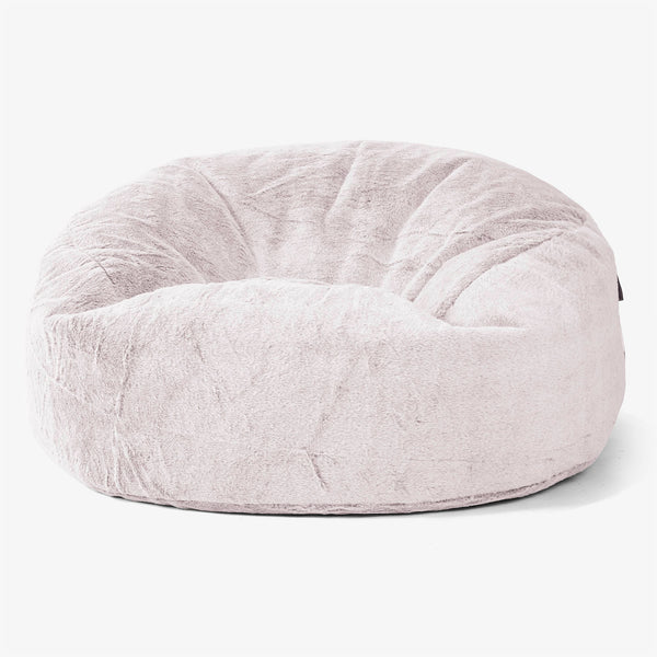 Pouf Sacco Gigante 'Mammut' - Pelliccia Di Coniglio Rosa Antico 01