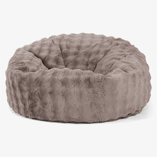 Pouf Sacco Gigante 'Mammut' - Pelliccia Sintetica a Bolle Visone 01