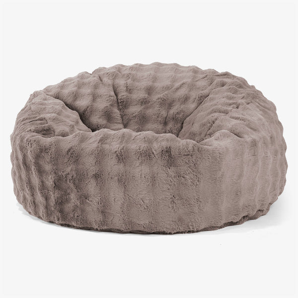 Pouf Sacco Gigante 'Mammut' - Pelliccia Sintetica a Bolle Visone 01