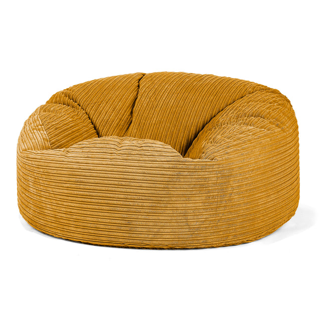 Pouf Sacco Gigante 'Mammut' - Velluto a Coste Miele Dorato 01