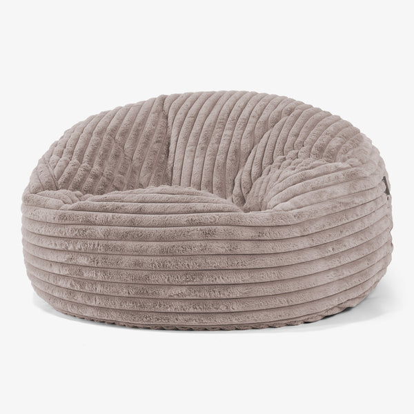 Pouf Sacco Gigante 'Mammut' - Velluto Felpato Ultra Morbido Visone 01