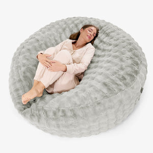 Pouf Sacco Gigante XXXL 'Mega Mammut' - Pelliccia Sintetica a Bolle Verde Salvia