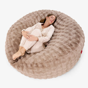 Pouf Sacco Gigante XXXL 'Mega Mammut' - Pelliccia Sintetica a Bolle Visone