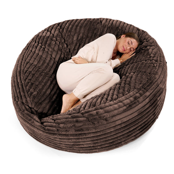 Pouf Sacco Gigante XXXL 'Mega Mammut' - Velluto Felpato Ultra Morbido Zibellino