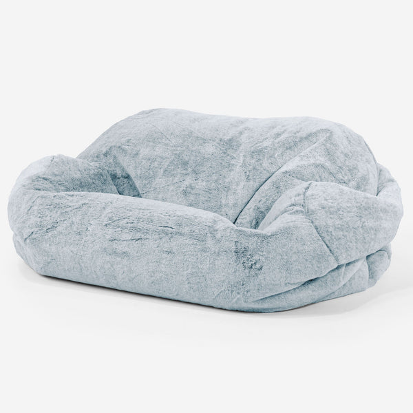 Pouf Divano Sabine Copertura di Ricambio - Eco-pelliccia di Coniglio 01