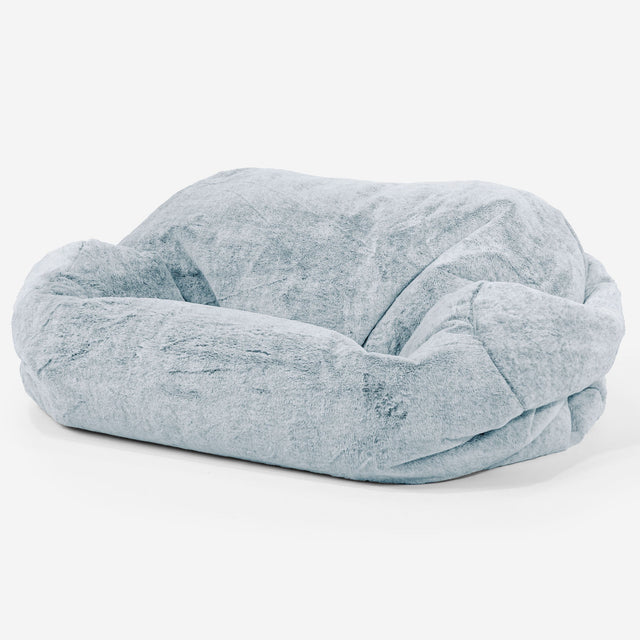 Pouf Divano Sabine Copertura di Ricambio - Eco-pelliccia di Coniglio 01