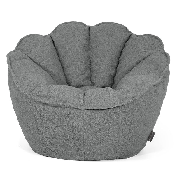 Sedia Pouf Sacco Natalia Sacco - Bouclé Grigio