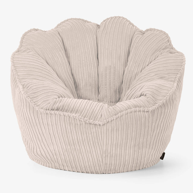 Sedia Pouf Sacco Natalia Sacco - Velluto a Coste Avorio 01