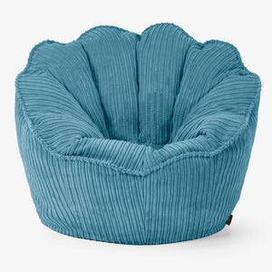 Sedia Pouf Sacco Natalia Sacco - Velluto a Coste Egeo Blu