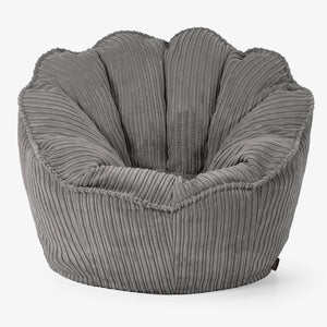 Sedia Pouf Sacco Natalia Sacco - Velluto a Coste Grafite