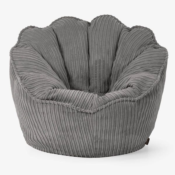 Sedia Pouf Sacco Natalia Sacco - Velluto a Coste Grafite 01