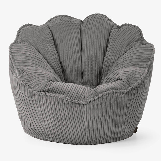 Sedia Pouf Sacco Natalia Sacco - Velluto a Coste Grafite 01