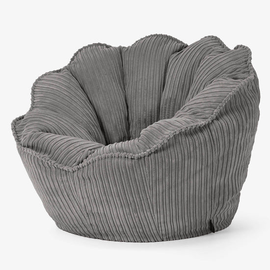 Sedia Pouf Sacco Natalia Sacco - Velluto a Coste Grafite 02